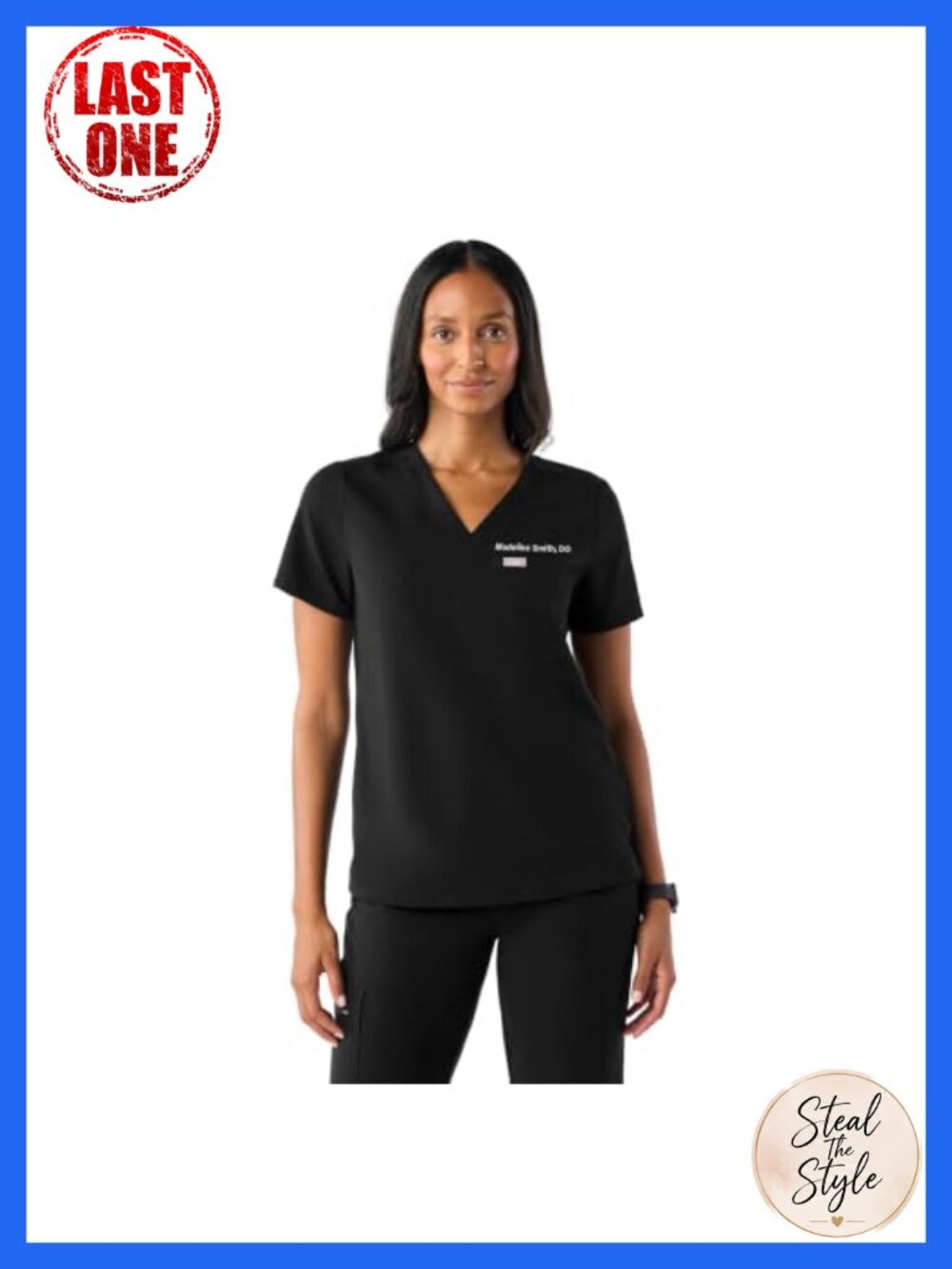 FIGS Catarina Scrub Top V-Neck Short Sleeve Medical Work Uniform